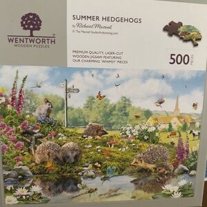 Wentworth Summer Hedgehogs Wooden Puzzle